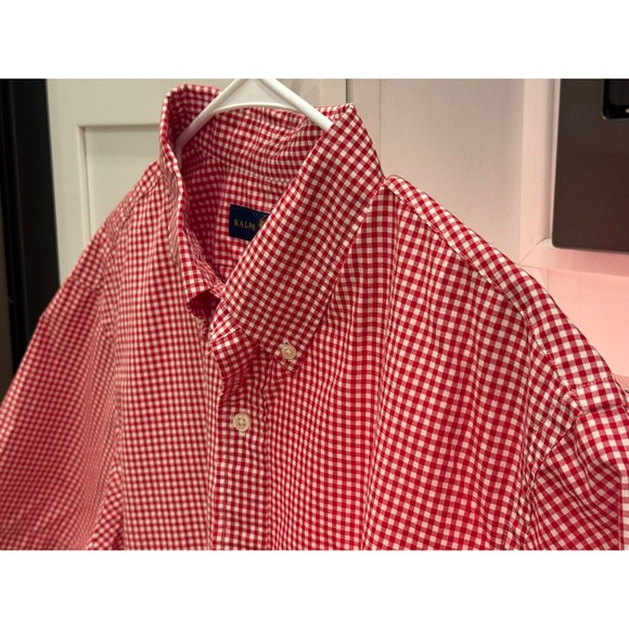 Ralph Lauren Shirt Mens XL TG Big Red White Checkered Short Sleeve Button Down - Picture 1 of 10